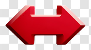 Arrow 3d - Red Double Arrow Symbol Transparent PNG