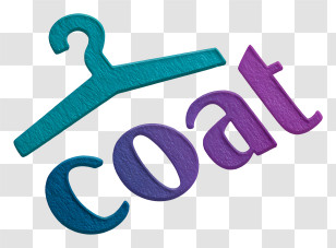 Coat Logo - Coat Hanger Logo Lettering Transparent PNG