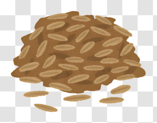 Seasoning Elements - Brown Rice Grains Transparent PNG