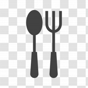Fork Spoon - Gray Spoon And Fork Illustration Transparent PNG