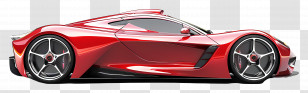 Sports Car Side View - Sleek Red Sports Car Illustration Transparent PNG