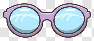 Plastic Glasses - Purple Round Sunglasses Illustration Transparent PNG
