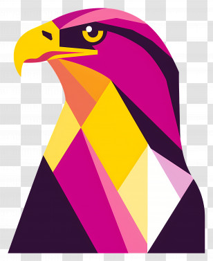 Eagle - Geometric Abstract Eagle Design Transparent PNG