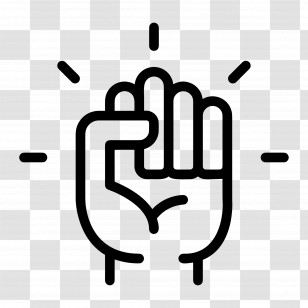 Courage - Raised Fist Symbol For Empowerment Transparent PNG