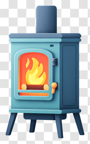 Wood Stove - Cozy Wood Stove With Fire Transparent PNG