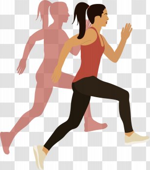 Physical Exercise Woman Euclidean Vector - Watercolor - Cartoon Jogging Transparent PNG