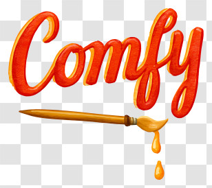 Comfy Logo - Comfy Hand-lettered Brush Sign Transparent PNG