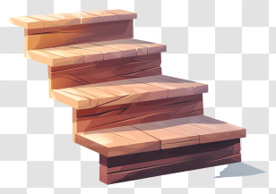 Wood Stairs - Wooden Stairs Illustration Transparent PNG