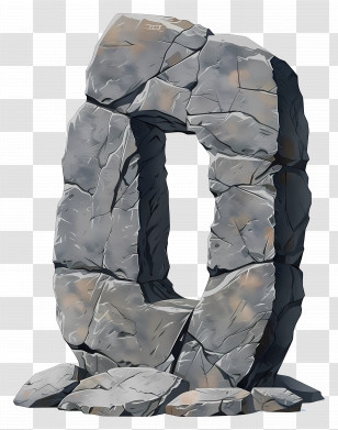Number 0 - Ancient Stone Arch Transparent PNG