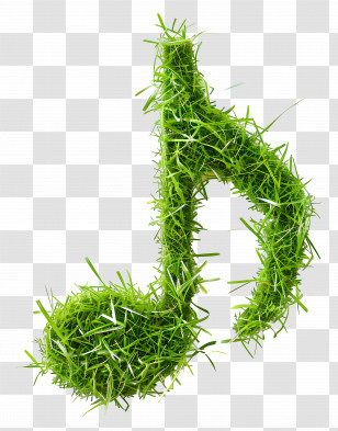 Music Note - Grass Music Note Symbol Transparent PNG