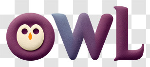 Owl Logo - Owl Text Logo With Circular Owl Face Transparent PNG