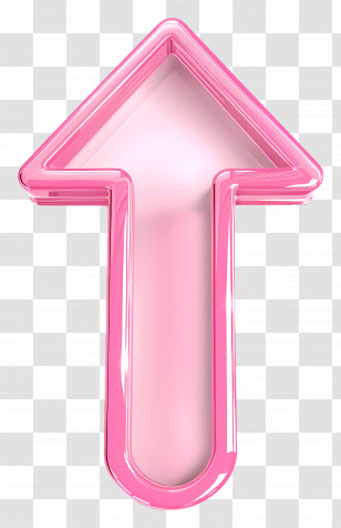 Pink Up Arrow - Pink Arrow Pointing Up Transparent PNG