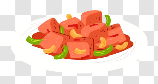 Thai Food - Tofu Stir Fry With Cashews And Vegetables Transparent PNG