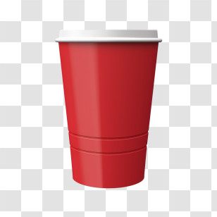 Paper Coffee Cup - Red Disposable Party Cup Transparent PNG