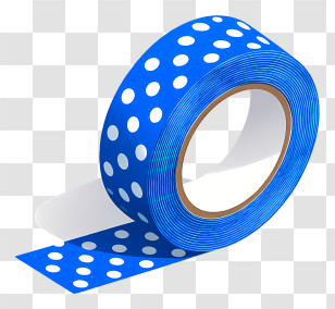 Blue Polka Dot Washi Tape - Blue Polka Dot Tape Roll Transparent PNG