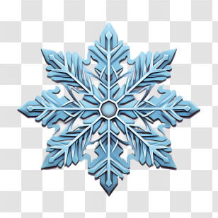 Snowflake - Layered Blue Snowflake For Winter Design Transparent PNG