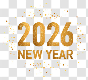 2026 New Year - 2026 New Year Gold Text Transparent PNG