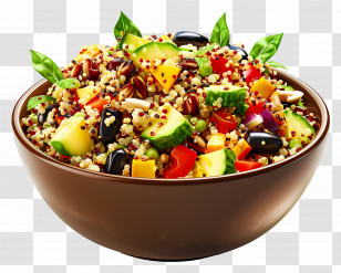 Quinoa Salad - Colorful Quinoa Salad With Fresh Vegetables Transparent PNG