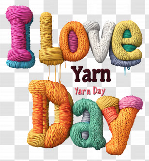 I Love Yarn Day - I Love Yarn Day Celebration Transparent PNG
