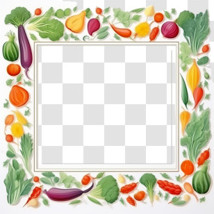 World Food Day
 - Colorful Vegetable Frame Illustration Transparent PNG