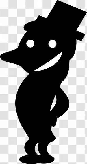 Clip Art - Monochrome - Mad Hatter Transparent PNG