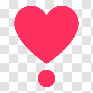 Heart Exclamation Emoji - Pink Heart Symbol Transparent PNG