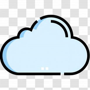 Blue Cloud - Cartoon Blue Cloud Illustration Transparent PNG