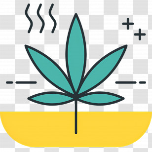 Cannabis Leaf - Cannabis Leaf Illustration Transparent PNG