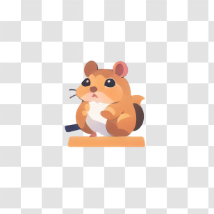 Hamster - Adorable Cartoon Hamster Illustration Transparent PNG