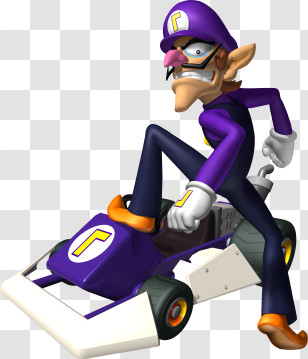 Cartoon Character - Cartoon Character In Racing Kart Transparent PNG