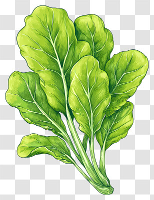 Green Vegetable - Fresh Green Spinach Leaves Transparent PNG