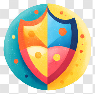 Shield Icon - Colorful Shield Illustration Transparent PNG