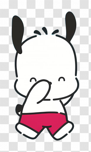 Pochacco - Playful Cartoon Dog Character Transparent PNG