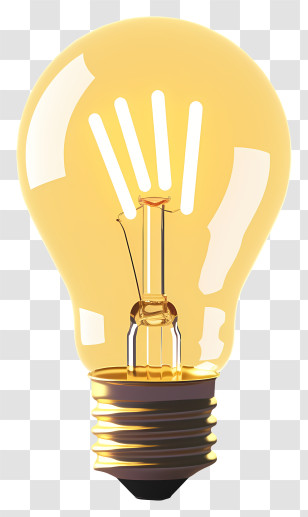 Light Bulb - Innovative Yellow Light Bulb Transparent PNG