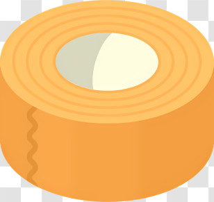 Icon - Orange Adhesive Tape Roll Transparent PNG