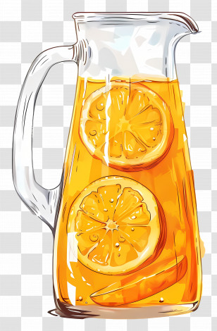 Orange Juice Carafe - Jug Of Orange Juice Illustration Transparent PNG