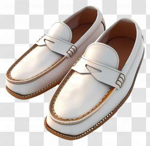 Loafers - Classic White Loafers For Formal Style Transparent PNG