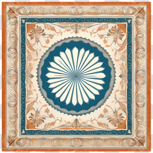 Tiranga Border - Decorative Tile With Floral Pattern Transparent PNG