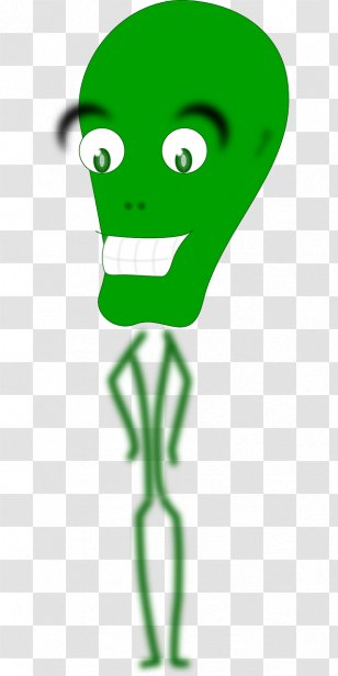 Clip Art - Cartoon - Alien Face Transparent PNG