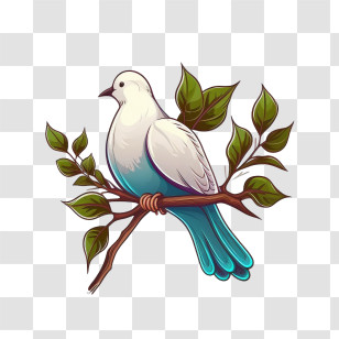 Peace Dove
 - White Dove On Branch Transparent PNG