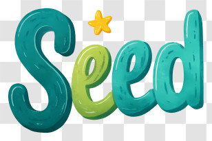 Seed Logo - Playful Seed Lettering Transparent PNG