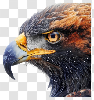 Eagle Head - Realistic Golden Eagle Illustration Transparent PNG
