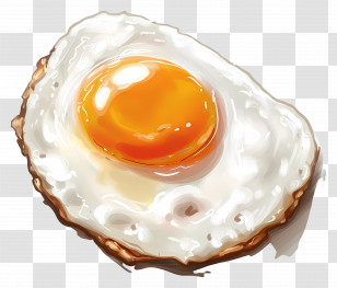 Fried Egg - Sunny Side Up Fried Egg Food Art Transparent PNG