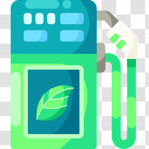 Gas Station - Green Eco-friendly Fuel Pump Transparent PNG