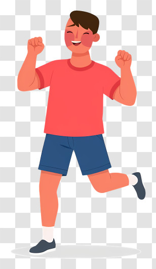 Man Feeling Happy - Happy Running Man Transparent PNG