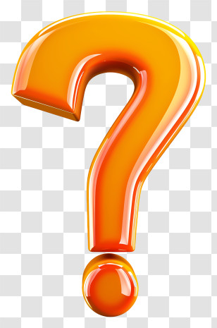 Question Mark - Bright Orange Question Mark Transparent PNG