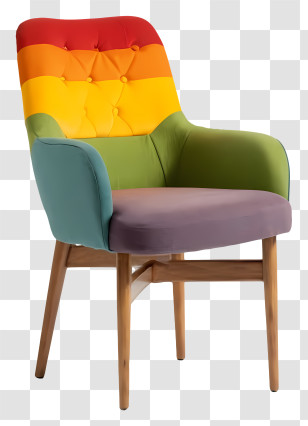 Colorful Chair - Colorful Comfortable Chair Transparent PNG