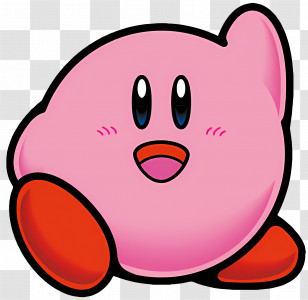 Kirby - Pink Cartoon Character Illustration Transparent PNG