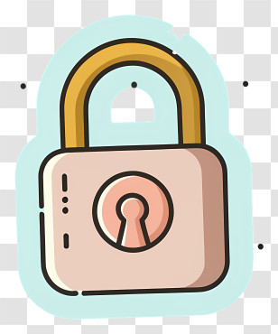Padlock - Cartoon-style Padlock Illustration Transparent PNG