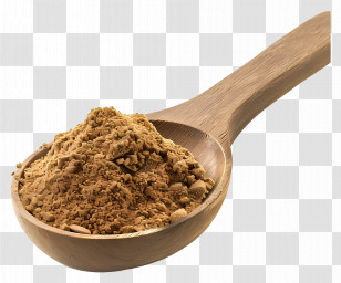 Cumin Powder - Wooden Spoon With Mixed Spices Transparent PNG